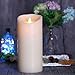 Flameless Candle Set of 3pcs,3.5-Inch by 5/7/9-Inch Pillar Candle with Moving Wick,Ivory