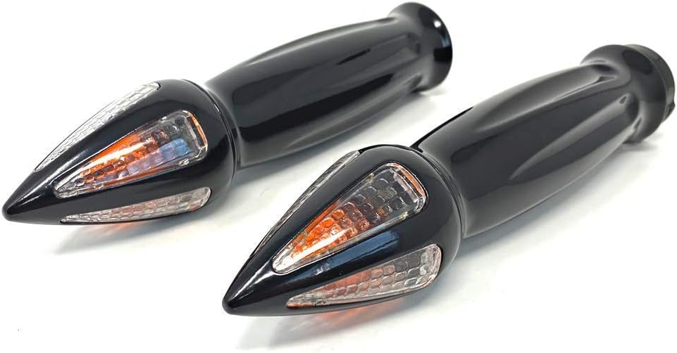 Motorbike Grips with Indicators for 1" 25mm handlebars, Black