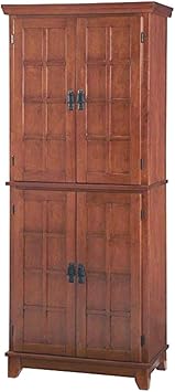Amazon Com Kitchen Armoire Pantry Cottage Oak Wood Adjustable
