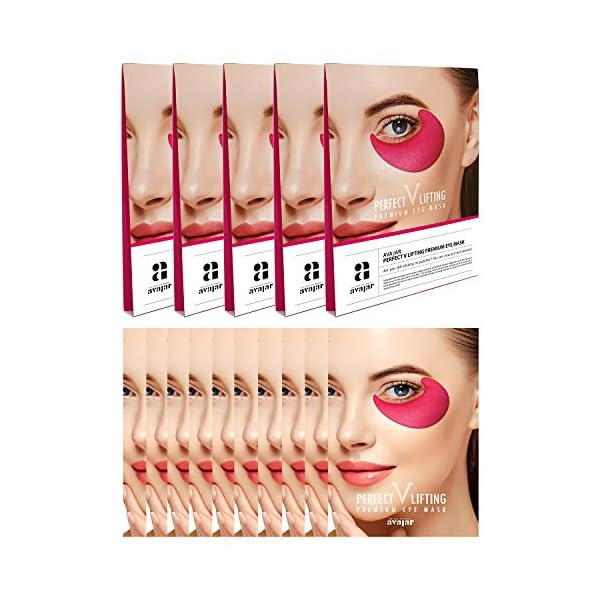 Avajar-Perfect-V-Lifting-Premium-Eye-Mask-2Pairs-Under-Eye-Bags-Treatment-Patches-Mask-for-Puffy-Eyes-Undereye-Gel-Pads-Dark-Circle-Eyes-Treatment-Collagen-Hydrogel-Anti-Aging-Wrinkle-Eye-Patch Avajar Perfect V Lifting Premium Eye Mask 2Pairs - Under Eye Bags Treatment Patches Mask for Puffy Eyes | Undereye Gel…