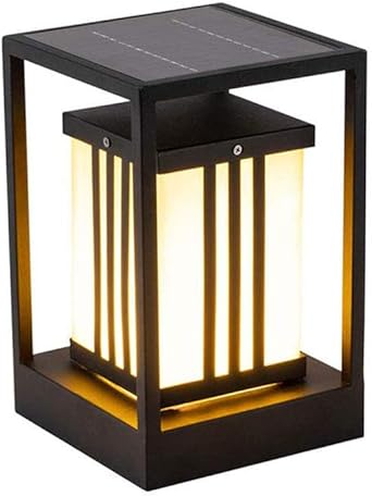 HHKQ Solar Pfosten Leuchte, LED Sockelleuchte IP65 Wasserdicht Außen