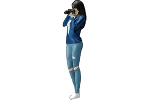 Vaveren 1/64 Scale Diorama Figure Character Female Photographer Resin Handpainted Miniature Layout for Micro Landscape DIY Pr
