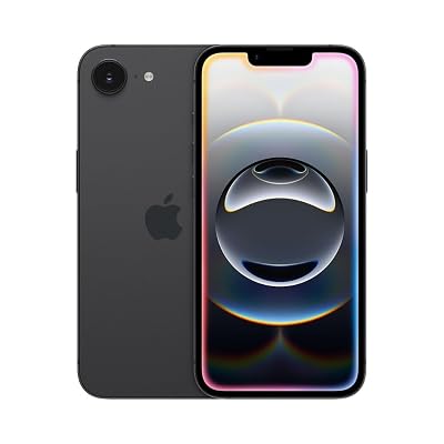 Apple iPhone 16e, 128GB, eSIM, Black - Unlocked (Renewed)