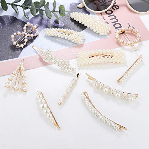 Milacolato 20 Pcs Pearl Hair Clips Artificial Pearl Hair Pins for Women Girls Elegant Handmade Fashion Hair Accessories Pearl Hair Clips for Party Wedding Daily - Thumbnail 3