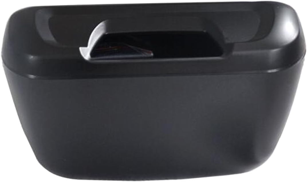 Auto Vehicle Car Trash Rubbish Bin Can Garbage Dust Case Holder Storage Box-Black