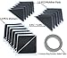 Rug Grippers Carpet Rubber Anti-skid Pad with Rug Double Sided Tape (12PCS , Black)
