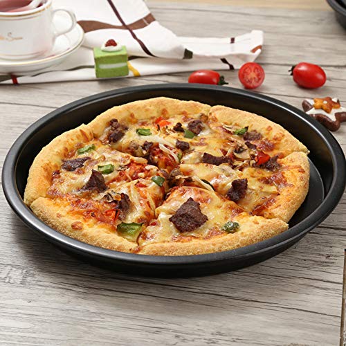 8 inch ronde pizzaplaat, non-stick pizza pan voor oven koolstofstalen bakpan keukenaccessoires - Afbeelding 6