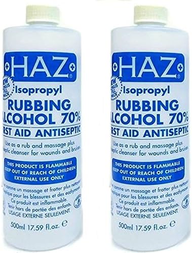 Haz 500 ml Isopropyl Rubbing Alcohol First Aid Anti Septic - Pack of 2 by HAZ