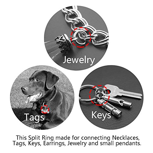 TIEDC Split Rings Titanium Small Key Rings Pack of 10 (10mm) Pricepulse
