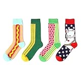 Zmart Funny Colorful Novelty Crew Socks Casual Patterned Socks