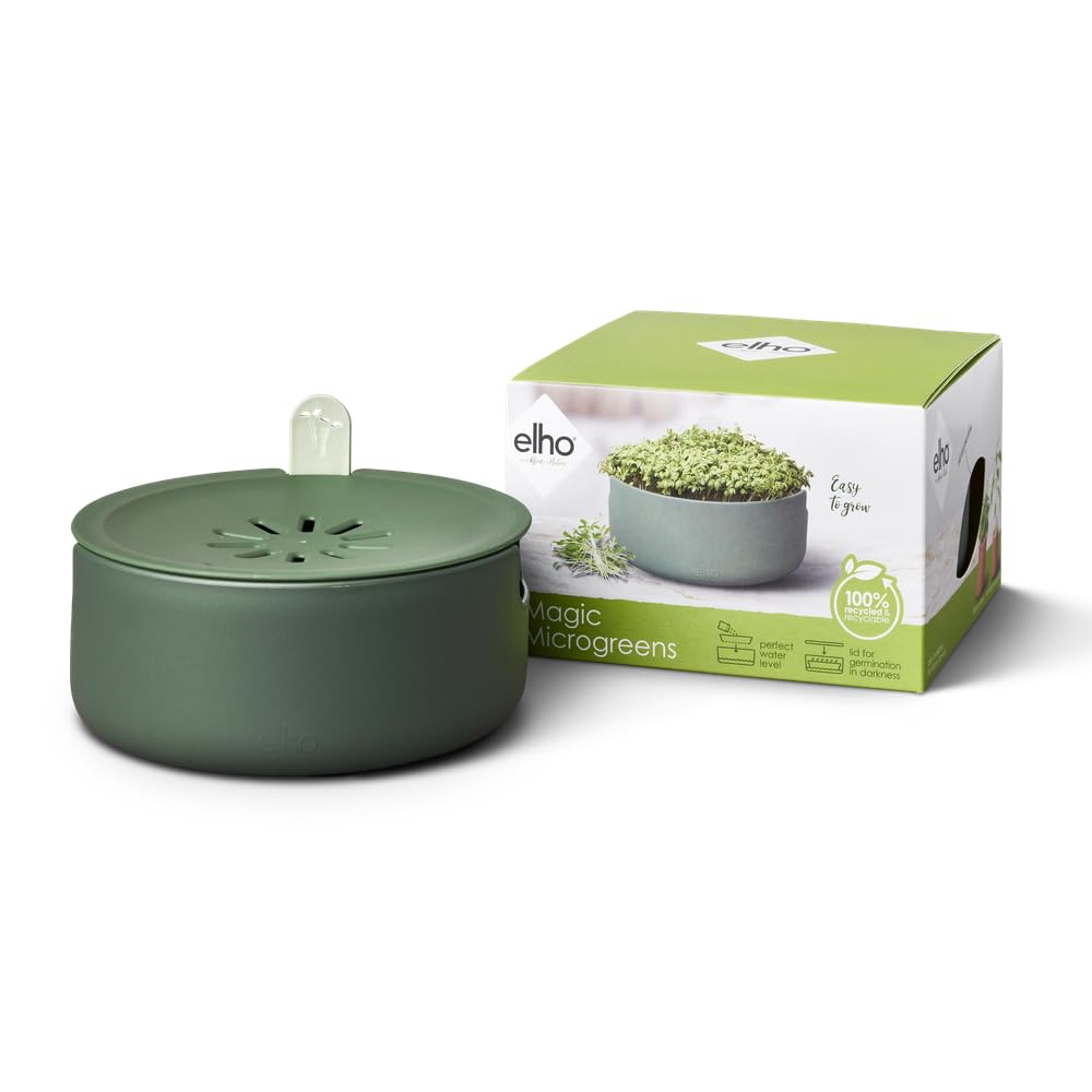 elho Magic Microgreens 17 - Sprouting Kit - Ø 16.8 x H 7.1 cm - Green/Leaf Green