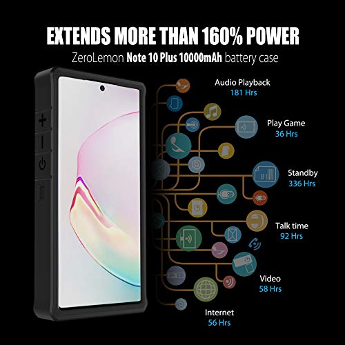 ZEROLEMON Battery Case for Galaxy Note 10 Plus, 10000mAh Fast