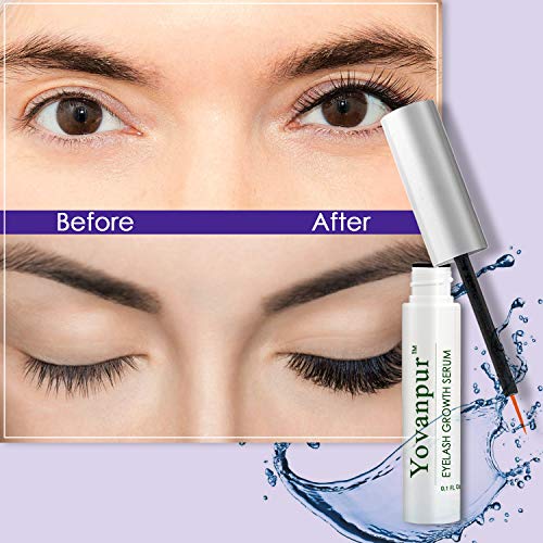 Eyelash Growth Enhancer, Yovanpur Lavish Lash Eyelash And Eyebrows Growth Enhancing Booster Serum Thickener, With Biotin Natural Growth Peptides To Grow Longer, Thicker Vegan Lashes and Eyebrows, FDA - Thumbnail 2