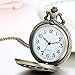JewelryWe Steampunk Antique Royal Flush Poker Cards Men Women Pocket Watch with 31.5