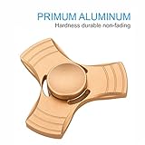 Posife Fidget Spinner EDC Hand Spinner Focus Fingertip Spinner Fidget Toys High Speed aluminum Metal Relieving ADHD, OCD, Anxiety, Stress and Boredom (Golden)