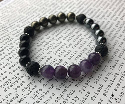 Gemstone Bracelet, Empath Protection, Energy Shield, Natural Healing, Aromatherapy, Essential Oils