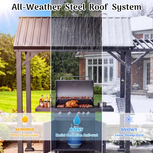 Redlife 5x6 FT Hardtop Grill Gazebo Review: BBQ Shelter with Bar Counter & Side Extension image 23