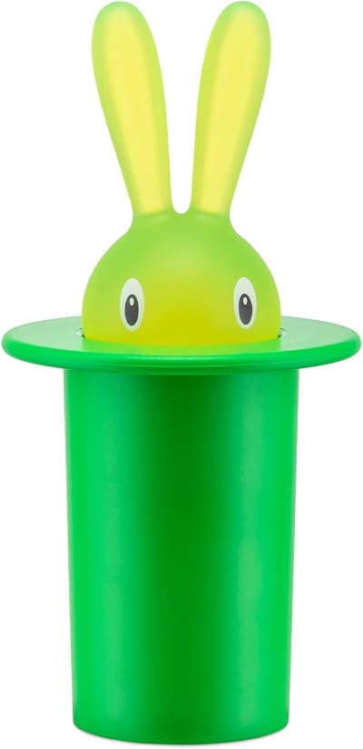 Alessi Magic Bunny Toothpick Holder Green PMMA Designed by Stefano Giovannoni