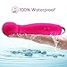 OOPSIX Cordless Electric Personal Womens Mini with 9 Power Vibration, Handheld Rechargeable Body Wand Massager for Back Muscle Relief Rose Purple