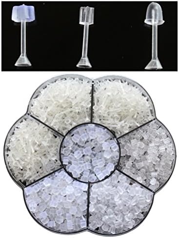 600 Pairs 4 Styles Plastic Earring Posts and Backs Kit Clear Earring Pins Ear Safety Backs Earnuts Earring Findings
