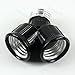 Twin Socket Adapte, Light Bulb Socket Splitter For LED, CFL and Standard Bulbs, E26 to Dual E26 US Standard Screw Light Holder Adapte , 4-pack
