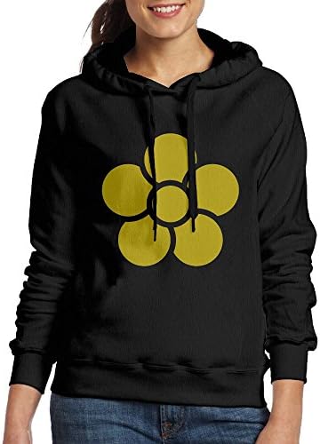 Hi Alice Womens Yellow Flower Long Sleeve Sweatshirt Comfortable Hoodies