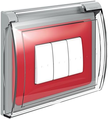 BTICINO IDROBOX Cover UNIVERSALE PROTETTIVA IP44 3 POSTI (SPORTELLO CHIUSO) 26603 *, grey - Image 3