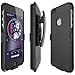 iPhone 5S Case, Rhidon Super Slim Hard Shell Layer Holster Open-Face Sport Case with Holster Kickstand and Locking Belt Swivel Clip for Apple iPhone 5 5S SE (Black)