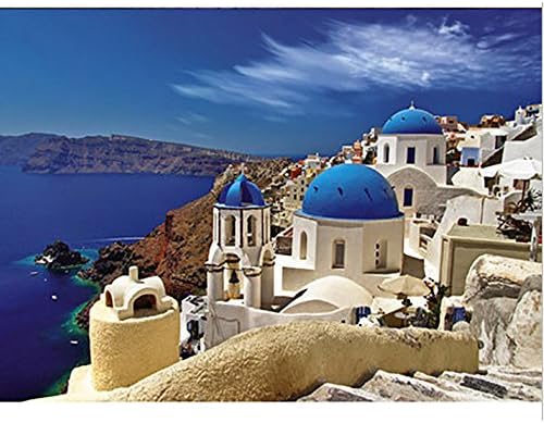 Cutoy 1000 Piece Jigsaw Puzzle - The blue Aegean Sea Jigsaw Puzzle for Kids Adult Man Women Teens Reduced Pressure Toy Gift - Learning and Education Toys Gift Mother's Day Gift