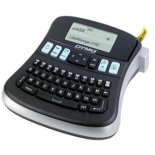 Dymo LabelManager 210D Labelling Device in Case, Labelling Device with QWERTZ Keyboard and Large Graphic Display, Easy Text Editing, for D1 Labels in 6, 9, and 12 mm Widths