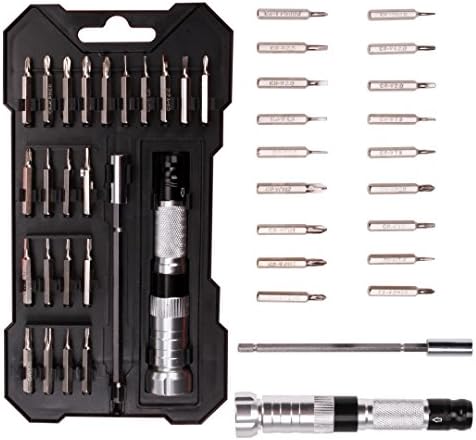 CoZroom 24 pieces Alloy Steel Screwdriver Set, Adjustable Screwdriver Connector, Magnetic Driver Kit in 1 Precision Red Case for smartphones, MacBook, PC and More