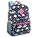 Girl's 6 in 1 Backpack Set With Lunch Bag, Pencil Case, Bottle, Keychain, Clip (Unicorn)
