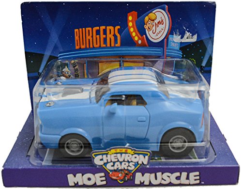Chevron The Cars MOE MUSCLE Retired Collectible 2009 Classic Toy Car Blue Techron