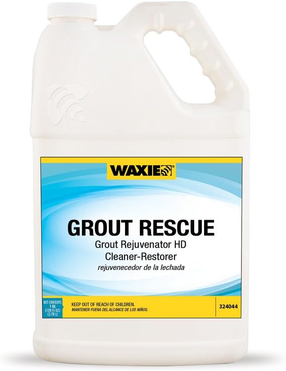 WAXIE Grout Rescue, Heavy-Duty Grout Rejuvenator and Cleaner, 1 Gallon (Case of 4)