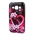 For Galaxy J1 , ivencase Flower Love Heart Fashion Slim Soft TPU Case Protective Cover For Samsung Galaxy J1 SM-J100 4G + One 'ivencase ' Anti-dust Plug Stopper
