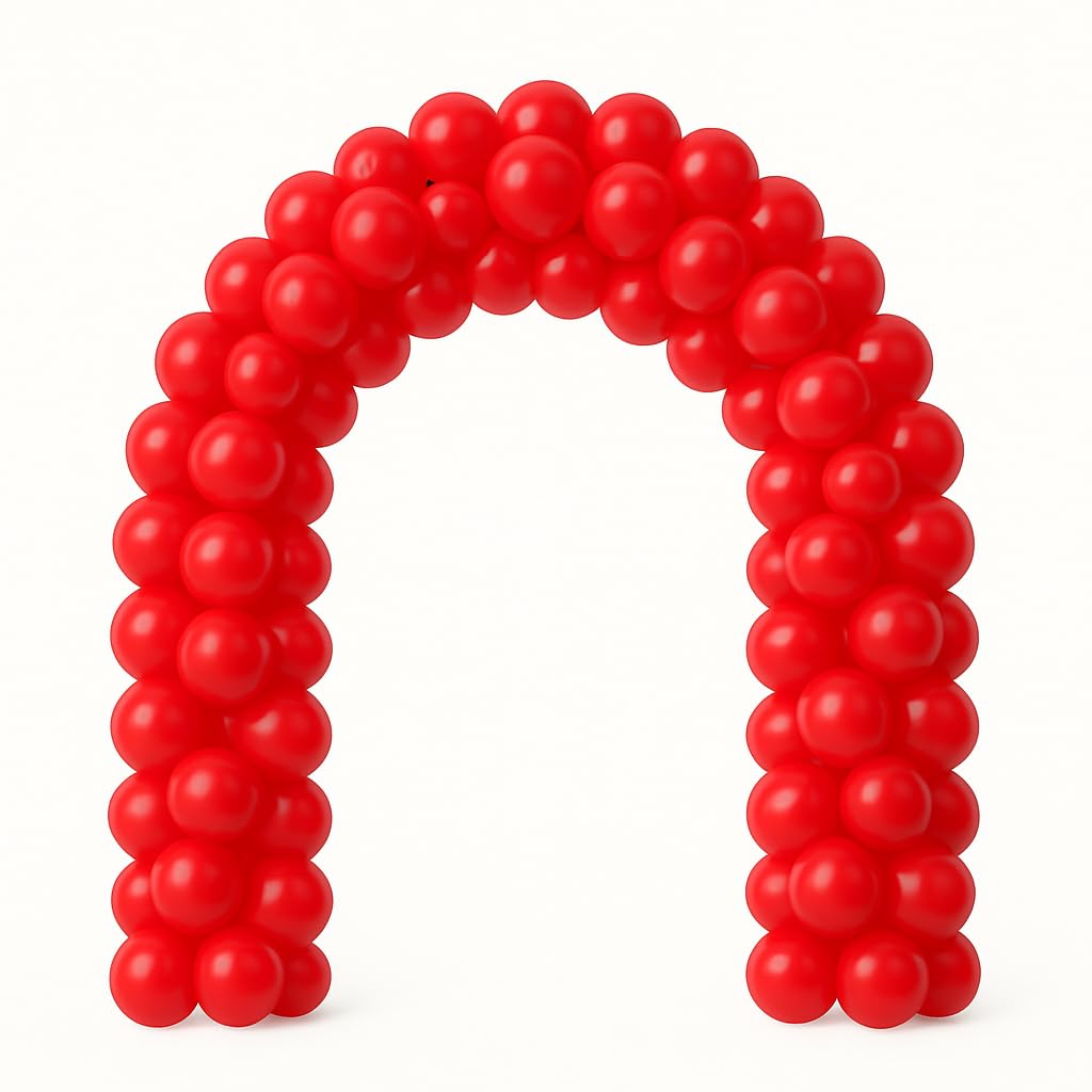Matissa 100 pcs 12" (30CM) Balloons Pearlised Latex Air or Helium Wedding Birthday Christmas Party Decoration Available in 14 colours (Red)