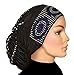 Royal Snood Ruched Hijab Cap with Rhinestones