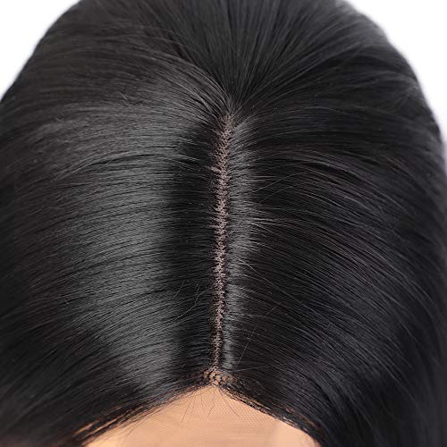 Vigorous 30 Inch Synthetic Straight Long Black Wig Middle Part Wig for Women with Daily Wear Full Wig 30 In Wig.