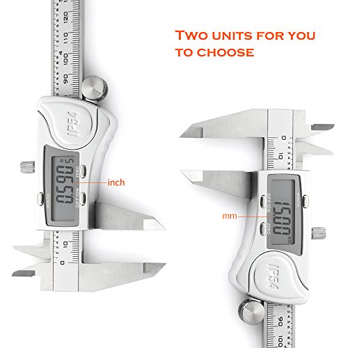 Joyhero Digital Vernier Caliper IP54 Waterproof 6"/150mm Stainless Steel Electronic Digital Caliper with Auto Off LCD Screen, Precise Measuring Inches & Millimeters