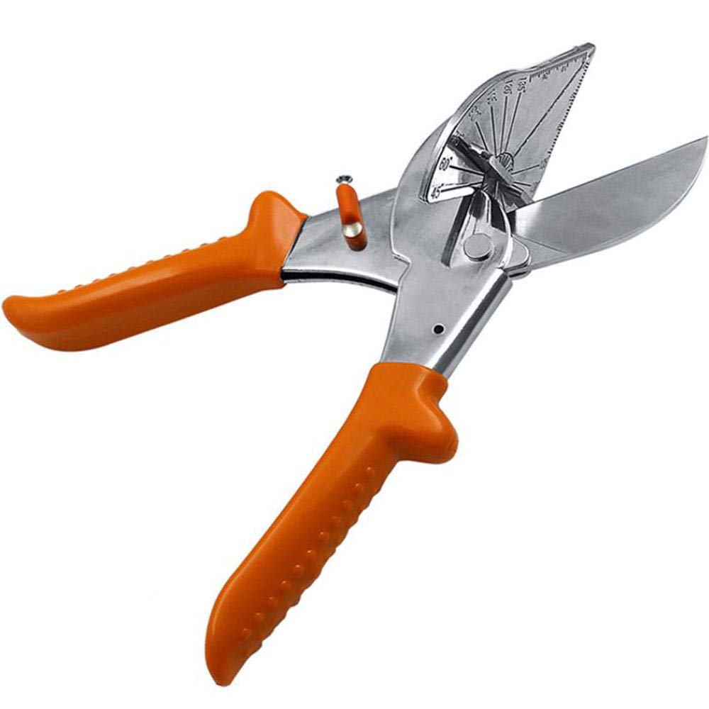 Opaltool Miter Cutter, Quarter Round Adjustable 45-135 Degree Angle Trunking Scissors Trim Shears Multifunctional Cutter Hand Tools for Cutting Soft Wood, Plastic, PVC and More
