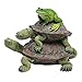 Design Toscano In Good Company Frog and Turtles Garden Animal Statue, 11 Inch, Polyresin, Full Color primary