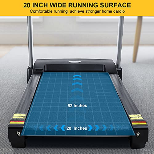 Treadmill with 15 Auto Incline,3HP Folding Electric Treadmill, 10 MPH Max Speed Running Machine