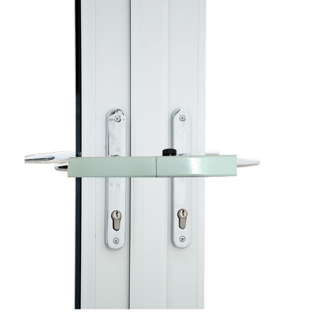 Double Walled Tough Patio French Door Lock 'Box Section' High Security Deadlock Sliding Fix Bar, Heavy Duty