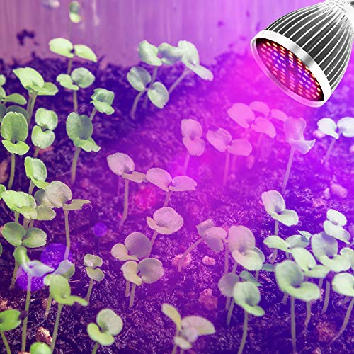 Full Spectrum E26 LED Grow Light Bulb, 60W Grow Plant Light for