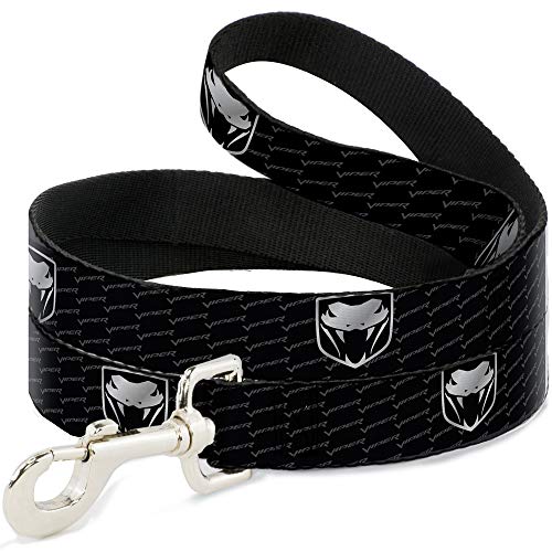 Buckle-Down Pet Leash - Dodge Viper REPEAT w/Text - 4 Feet Long - 1.5" Wide