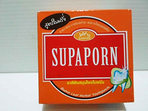 1 Piece 25 G. Supaporn Guava Leaf Long Lasting Fresh Breath Thai Herb Toothpaste