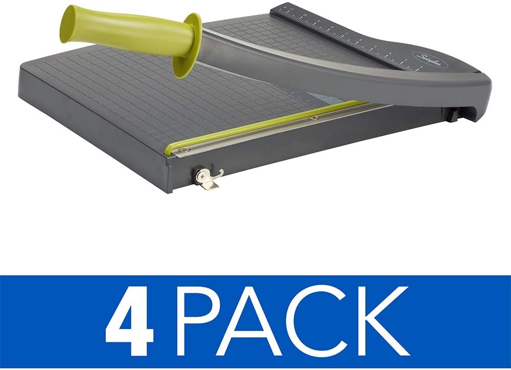 Swingline Paper Trimmer, Guillotine Paper Cutter, 12 inches Cut Length, 10 Sheet Capacity, ClassicCut Lite, Case of 4 Trimmers (9312-CS)