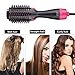 Hot Air Brush, One Step Hair Dryer Styler Volumizer Multi-functional 3-in-1 Salon Negative Ion Hair Straightener & Curly Hair Comb with Anti-Scald Feature