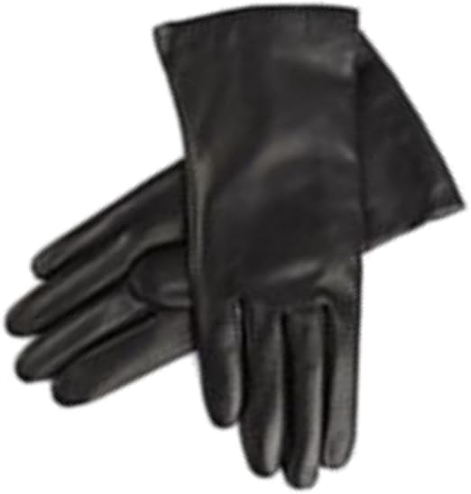 Liz Claiborne Womens Sleek Black Leather Gloves Cashmere Lined at Amazon Womenâs Clothing store 