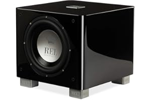 REL ACOUSTICS REL T/9x 10-Inch Powered Subwoofer – Sealed Design with Class AB Amplifier, RCA Inputs, and Deep Bass for HiFi Stereo Systems, Home Theater, and Surround Sound – High Gloss Black Finish